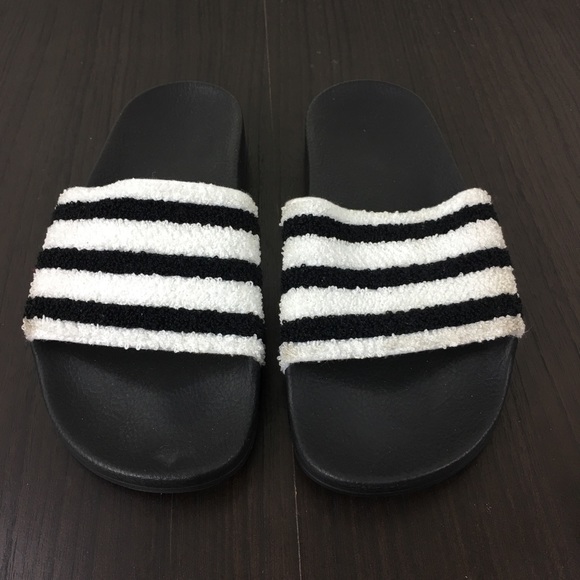 terry cloth adidas slides